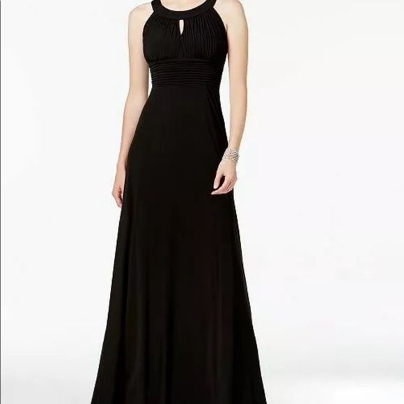 sangria Dresses & Skirts - SANGRIA WOMENS BLACK STRETCH PLEATED SLEEVELESS GOWN FORMAL DRESS SIZE 16